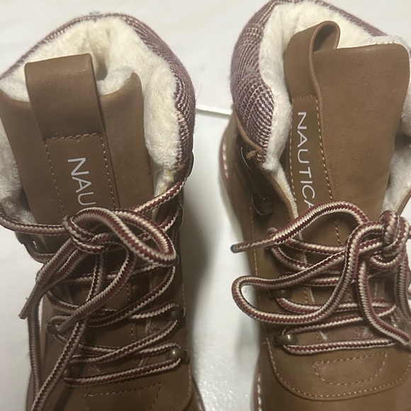 Nautica Brown Lace-Up Boots with Cozy Lining - Picture 2 of 8